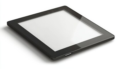 Sleek black e-reader on white background