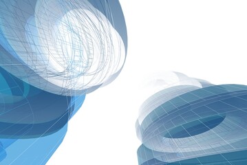 Abstract architectural background 3d illustration