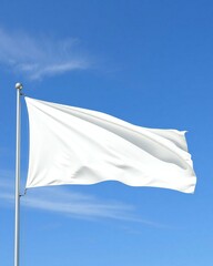 white flag on sky