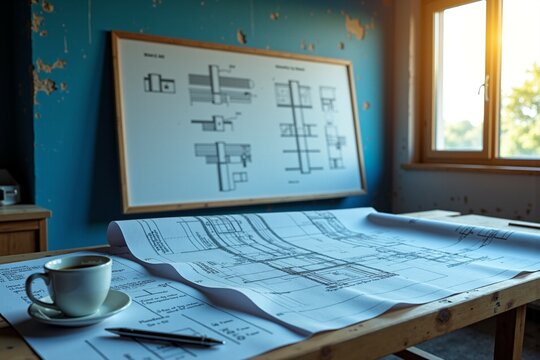 Blueprint at Site Building
