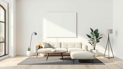 modern living room with sofa