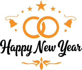 Happy New Year Abstract numbers on background vector illustration. Holiday design for greeting card, invitation, calendar etc.