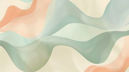 Obraz premium Soft pastel waves create a calming abstract pattern ideal for modern interior design or artwork