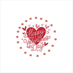 Happy Valentine&rsquo;s Day Greeting Card Design
Romantic Calligraphy Valentine&rsquo;s Day Card