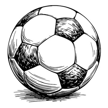 recommend clip art: Vintage soccer ball sketch for Australia Day celebration, nostalgia