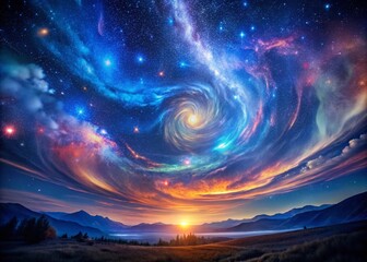 Fototapeta premium Northern Sky Constellations: Celestial Photography, Starry Night, Astro Photography, Galactic Wonders, Deep Space, Night Sky Images, Astronomical Photography