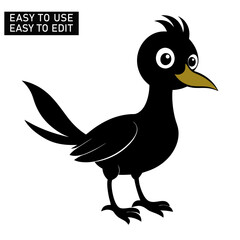 Obraz premium illustration of a bird silhouette Vector with a white background