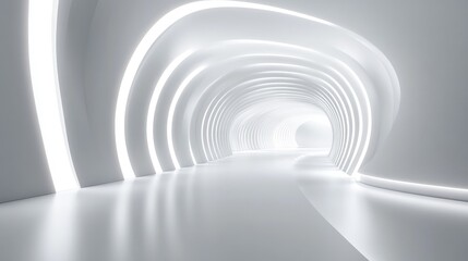 Obraz premium Abstract white background. Minimal geometric white light background abstract design. 