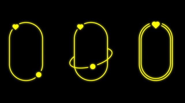 Rectangle line Shape Animation for Copy Space and Text Space in a loop. HUD Square Frames. Aesthetic minimalist Ornament Rectangle geometric 4k design animation Background