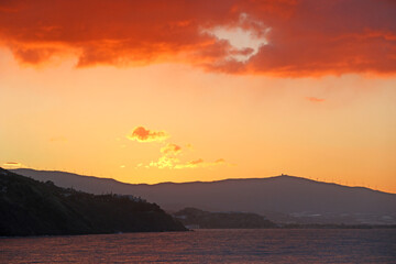 Winter sunrise over the Mediterranean	