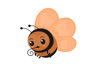 Butterfly on a white background.