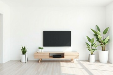 modern living room with tv