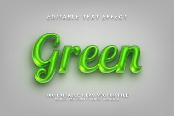 Green Glossy Editable Text Effect