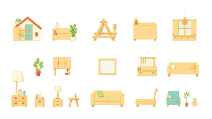 illustration of a set of icons