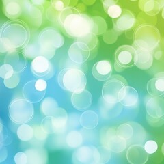 Vibrant Abstract Background with Soft Bokeh Effect in Vivid Shades of Green and Blue Creating a Dreamy Atmosphere for Creative Use