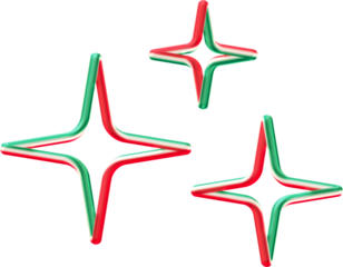 Glossy Shiny Stripe Green Red Color Gradient abstract sparkle stars shape clean shiny icon.	