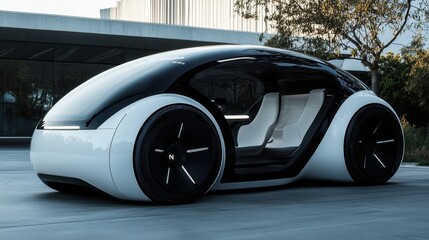 Innovative Self-Driving Car Offering Mobility Solutions with Futuristic Design and Advanced Technology