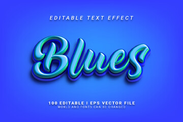 Blues Editable Text Effect