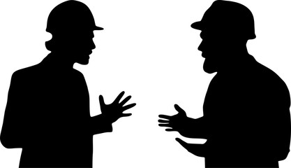 argument silhouette vector