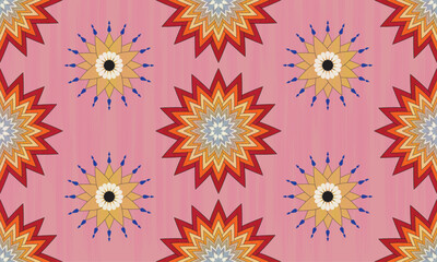 Beautiful, seamless, and interlocking floral fabric patterns that can be connected continuously.