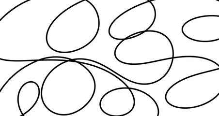 Minimalist lines, white and black coiled wire pattern.