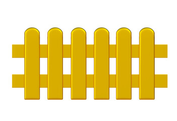 Golden fence isolated on png transparent background.