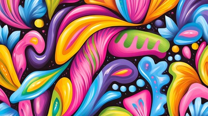 Vibrant Monochrome Hand-Drawn Patterns