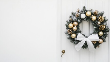 christmas wreath on the door