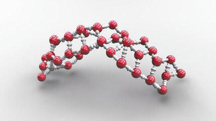 Intricate 3D rendering of DNA molecular structure elegant, complex design