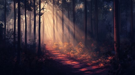 dimension where light and shadow dance in an eternal loop, creating a landscape where the lines between night and day constantly blur
