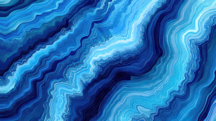 Obraz premium Serene digital abstract wave pattern in cool blue tones evokes calmness and tranquility
