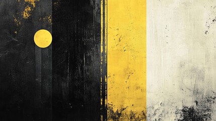 yellow white hue shift, dark grainy texture, surreal design, Generative AI