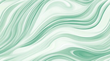 Contemporary Abstract Art Evokes Tranquility Through Smooth, Flowing Patterns of Mint Green and White, Creating a Serene Atmosphere Perfect for Relaxation