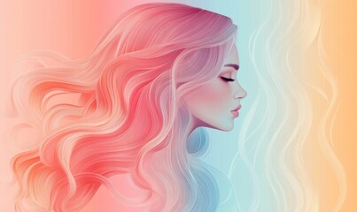 Soft pastel gradient, smooth gradient header, Generative AI