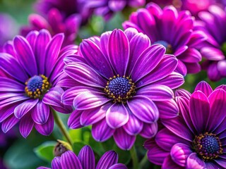 Obraz premium Purple Flowers, Violet Blooms, Floral Photography, Spring Flowers, Purple Petals, Beautiful Flowers, Closeup Flowers, Nature Photography, Purple Flower Background, Garden Flowers, Flower Images, 