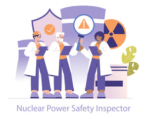 Nuclear Power. Flat Vector Illustration