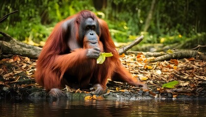 Obraz premium close up of Orang utan.