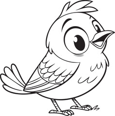 Bird isolated on white background. 