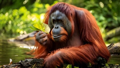 Obraz premium close up of Orang utan.