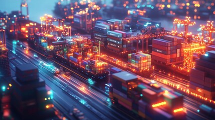 Obraz premium city at night