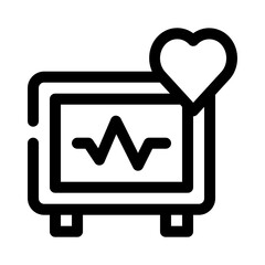 heart rate line icon