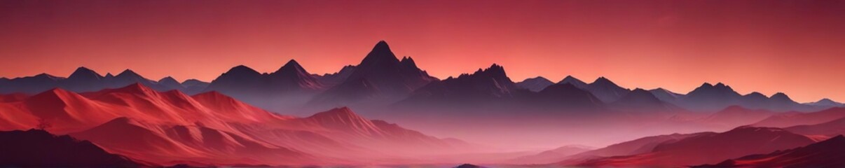 gradient mountainscape with abstract red hues, scenery, red, sunset