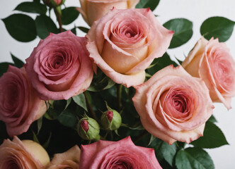 bouquet of pink roses
