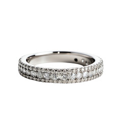 Elegant diamond ring with intricate design.