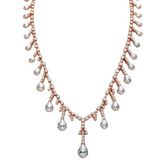 Elegant diamond necklace with intricate design.