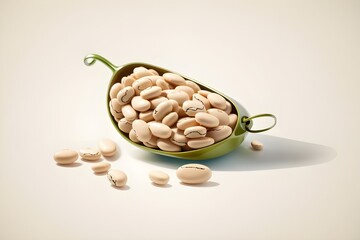beans in a glass bowl