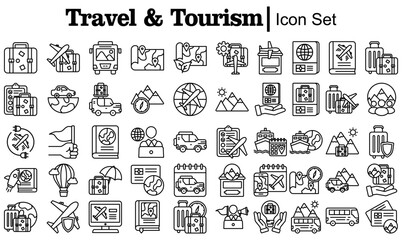Travel And Tourism related icon set