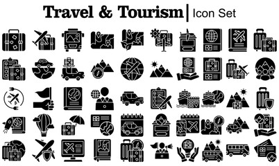 Travel And Tourism related icon set