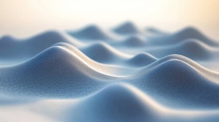 Obraz premium Soft blue hills against a hazy light background.