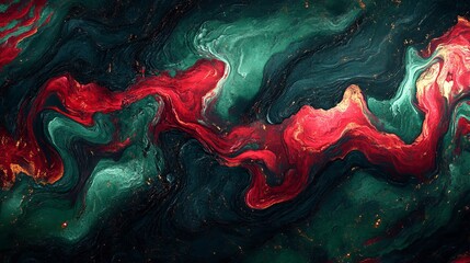 Green red neon swirl, rough texture, classic theme design, Generative AI